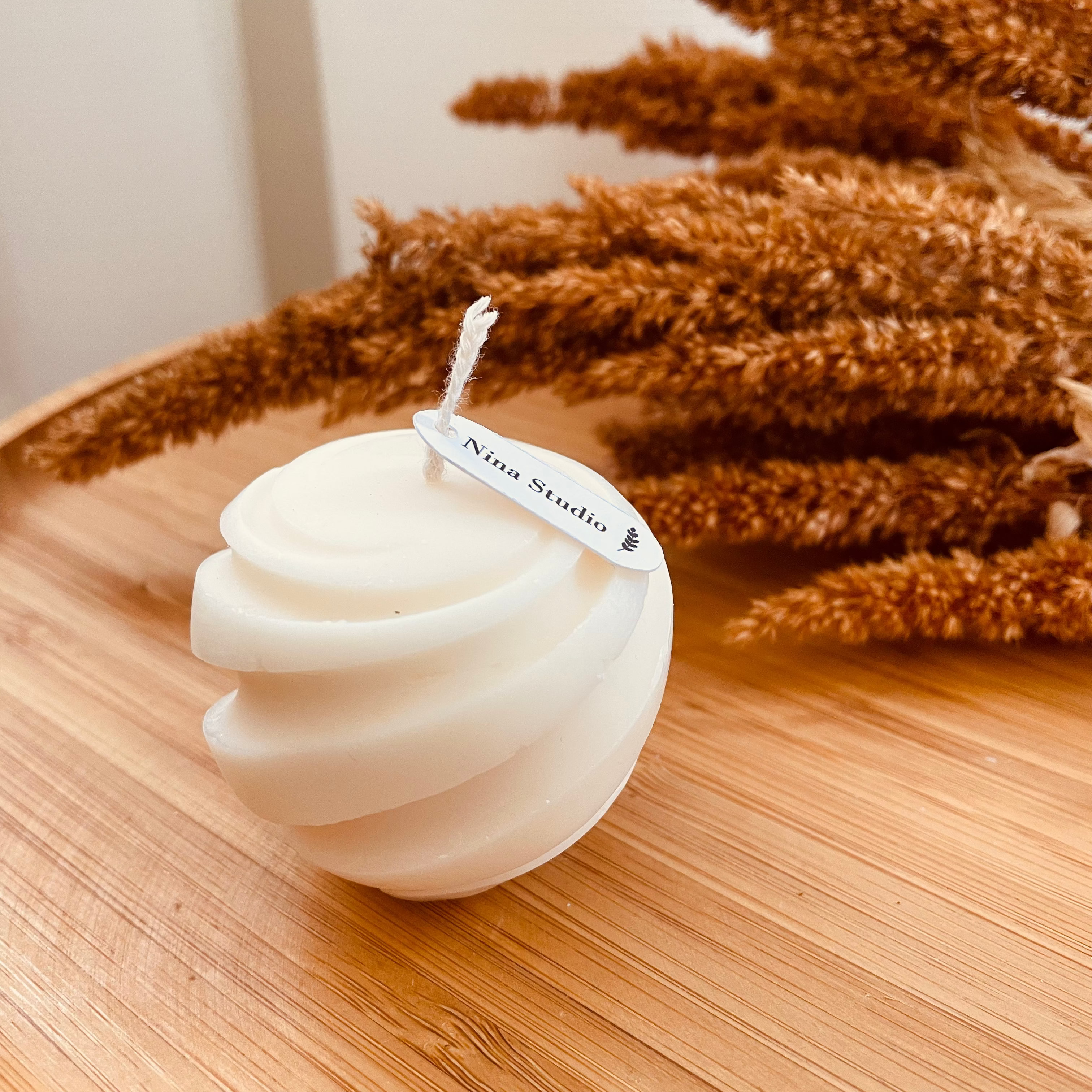 Spiraalbol kaars - Stompkaars