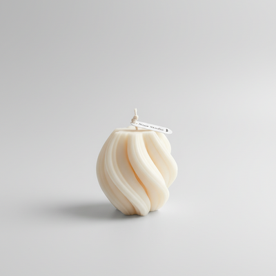 Spiraal ribelbol kaars