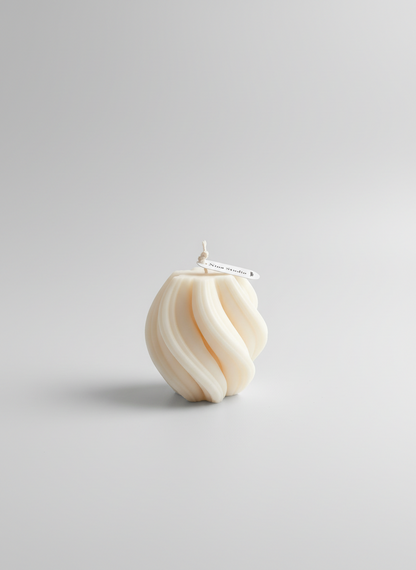 Spiraal ribelbol kaars  - Vormkaars