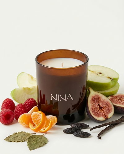 Vela com aroma de frutas vermelhas
