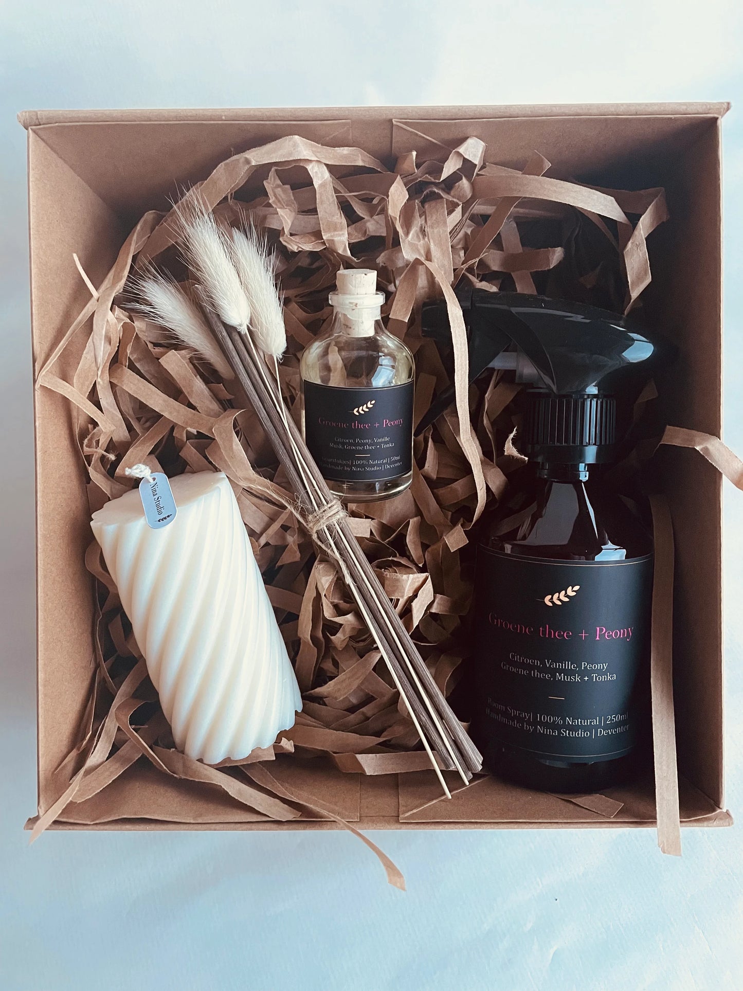 Giftbox - Home Collection - Groene thee + Peony